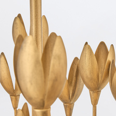 Lampa wyspowa Flora - 10 źródeł światła - Oksydowane złoto