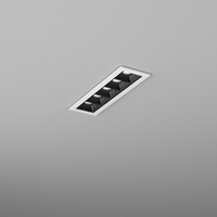 RAFTER points 15 LED trim M930 50° wpuszczany biały struktura + optyka: czarny