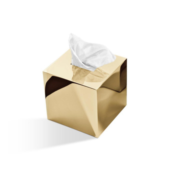 Pudełko na chusteczki kwadratowy Decor Walther złoto 24-karatowe kwadratowy