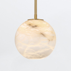 Mała lampa wisząca Kepler - 1 źródło światła - Szczotkowane złoto