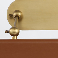 Duża obrazówka LED Valise Picture - Vintage mosiądz, skóra koniakowa