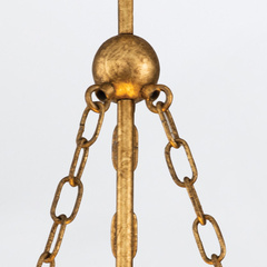 Lampa wisząca Sawgrass - 3 źródła światła - Płatkowe złoto