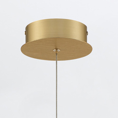 Lampa wisząca Barletta - 1 źródło światła - Szczotkowane złoto