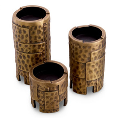 Świecznik Laurentios vintage brass finish set of 3