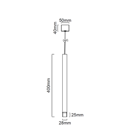 Lampa wisząca Q I Nero / Rose Gold 40