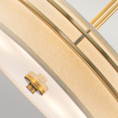 Lampa wisząca Uptown Gotham - 4 źródła światła - Szczotkowany mosiądz