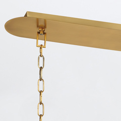 Lampa wyspowa Nottingham - 6 źródeł światła - Antyczny mosiądz