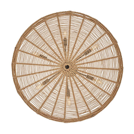 Lampa wisząca Ophelia - 6 źródeł światła - Czarny, karmelowy beż