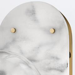 Kinkiet Gilda - 1 źródło światła - Klasyczny mosiądz