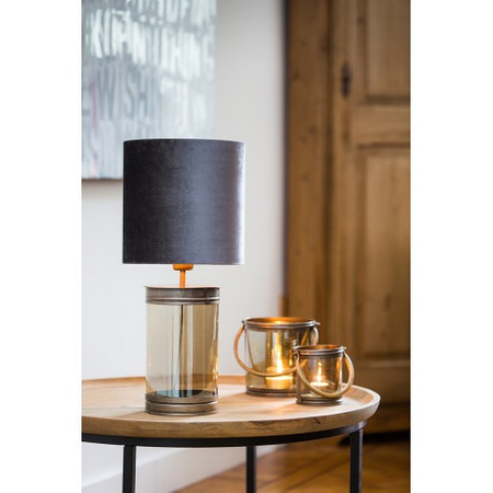 WELUROWY ABAŻUR GRAPHITE 25X25X25cm