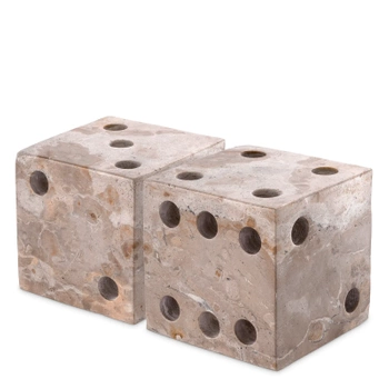 Zestaw akcesoriów Eichholtz Visa z brązowego marmuru, zestaw 2 sztuk