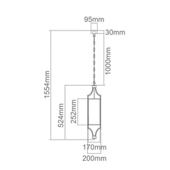 Lampa wisząca Lunga Cromo Orlicki Design