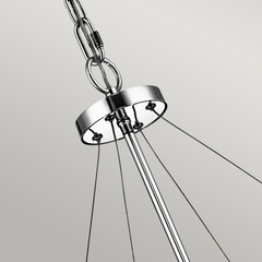 Żyrandol Piper - 6 źródeł światła - Polerowany chrom