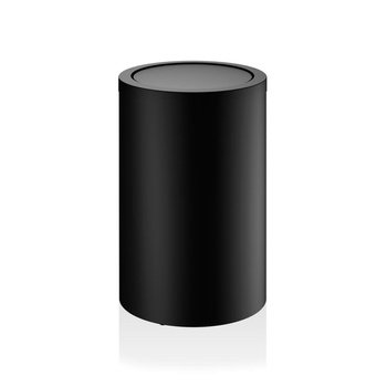 Kosz na papier z pokrywą obrotową Decor Walther Czarny mat