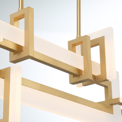 Mała lampa wyspowa Inizio - Szczotkowane złoto