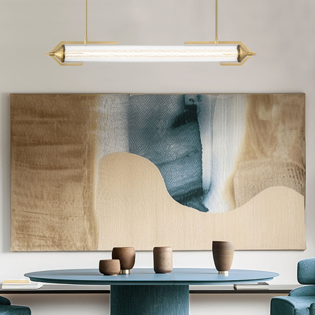 Lampa wyspowa Espada - Szczotkowane złoto