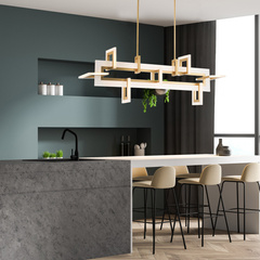 Średnia lampa wyspowa Inizio - Szczotkowane złoto