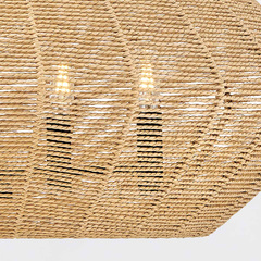 Lampa wisząca Luca - 5 źródeł światła - Czarny, karmelowy beż