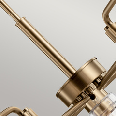 Żyrandol Aivian - 5 źródeł światła - Wyblakły mosiądz