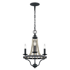 Żyrandol Nori - 3 źródła światła - Stary cynk