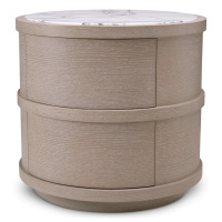 Stolik nocny Eichholtz Cabana Okrągły washed oak veneer