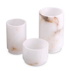 Świecznik Leonidas alabaster set of 3