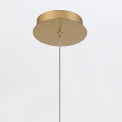 Mała lampa wisząca Palmas - 2 źródła światła - Szczotkowane złoto