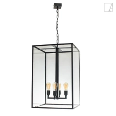 Lampa wisząca Authentage Vitrine latarnia - 4 źródła światła