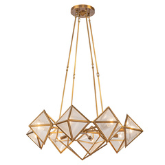 Żyrandol Cairo - 8 źródeł światła - Vintage mosiądz