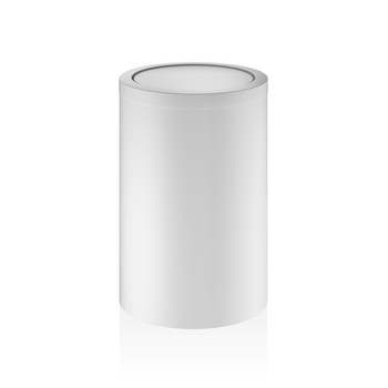 Kosz na papier z pokrywą obrotową Decor Walther Biały mat