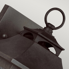 Średnia latarnia naścienna Galena - 1 źródło światła - Ciemnobrązowa