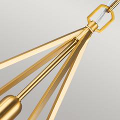 Średnia lampa wisząca Nico - 1 źródło światła - Oksydowany mosiądz