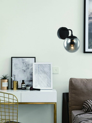 Kinkiet Bao Parette Nero Fume Orlicki Design