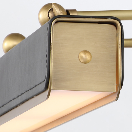 Średnia obrazówka LED Valise Picture - Vintage mosiądz, skóra smokingowa