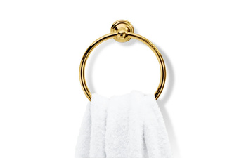 CLASSIC Wieszak na ręczniki (pierścień) Decor Walther złoto 24-karatowe