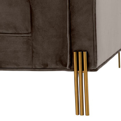 Fotel Sienna savona szary aksamit Eichholtz - My Honey Home