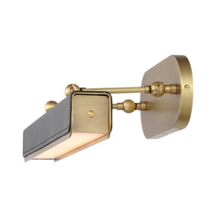 Średnia obrazówka LED Valise Picture - Vintage mosiądz, skóra smokingowa