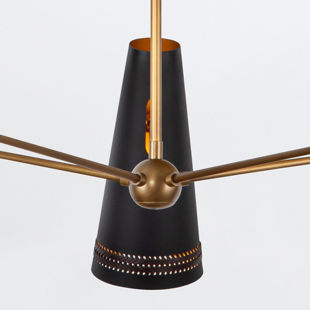 Żyrandol Brickell - 5 źródeł światła - Matowa czerń