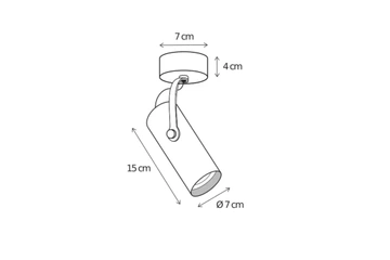 Lampa kierunkowa Authentage Tubelum o cylindrycznej podstawie