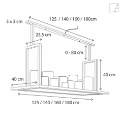 Lampa wisząca Authentage Bellefeu prostokątna