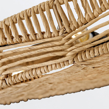 Lampa wisząca Ophelia - 6 źródeł światła - Czarny, karmelowy beż