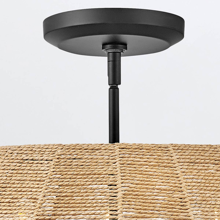 Lampa wisząca Luca - 3 źródła światła - Czarny, karmelowy beż