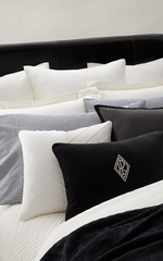 Poszewka Shirting Black White 50 x 75 cm Ralph Lauren