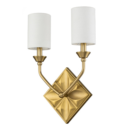 Kinkiet Epsilon - 2 źródła światła - Postarzany mosiądz