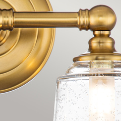 Kinkiet Hugolake - 2 źródła światła - Oksydowany mosiądz