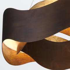 Średni żyrandol Vaughan - Brązowo-złoty