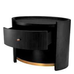 Stolik nocny Eichholtz Rosemberg charcoal grey oak veneer