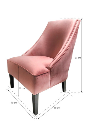 PUDROWO-RÓŻOWY WELUROWY FOTEL - MY HONEY HOME