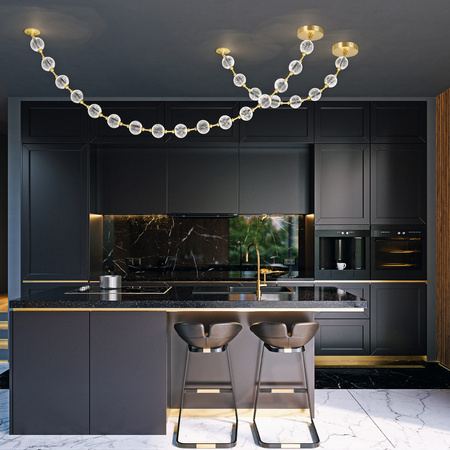 Lampa wisząca LED Marni - Naturalny mosiądz