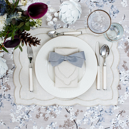 AKSAMITNE KOKARDKI DEKORACYJNE - GRAY BOWS - 6 SZT. - ROSEBERRY HOME - MY HONEY HOME